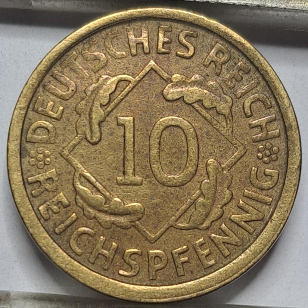 Vokietija 10 reichspfenigų J 1925 KM#40 (6556)