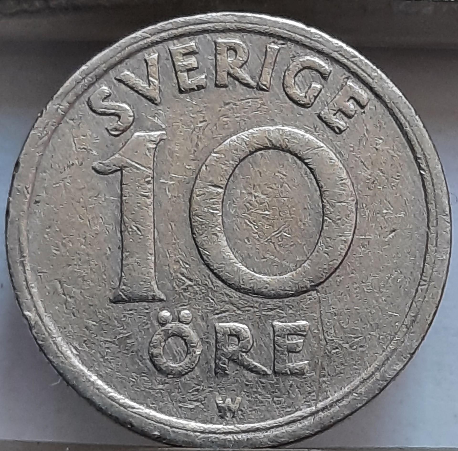 Švedija 10 erių 1921 KM#795 (6565)