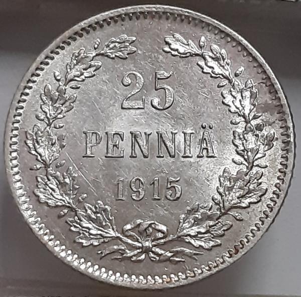 Suomija 25 Pensai 1915 KM#6.2 (6225)