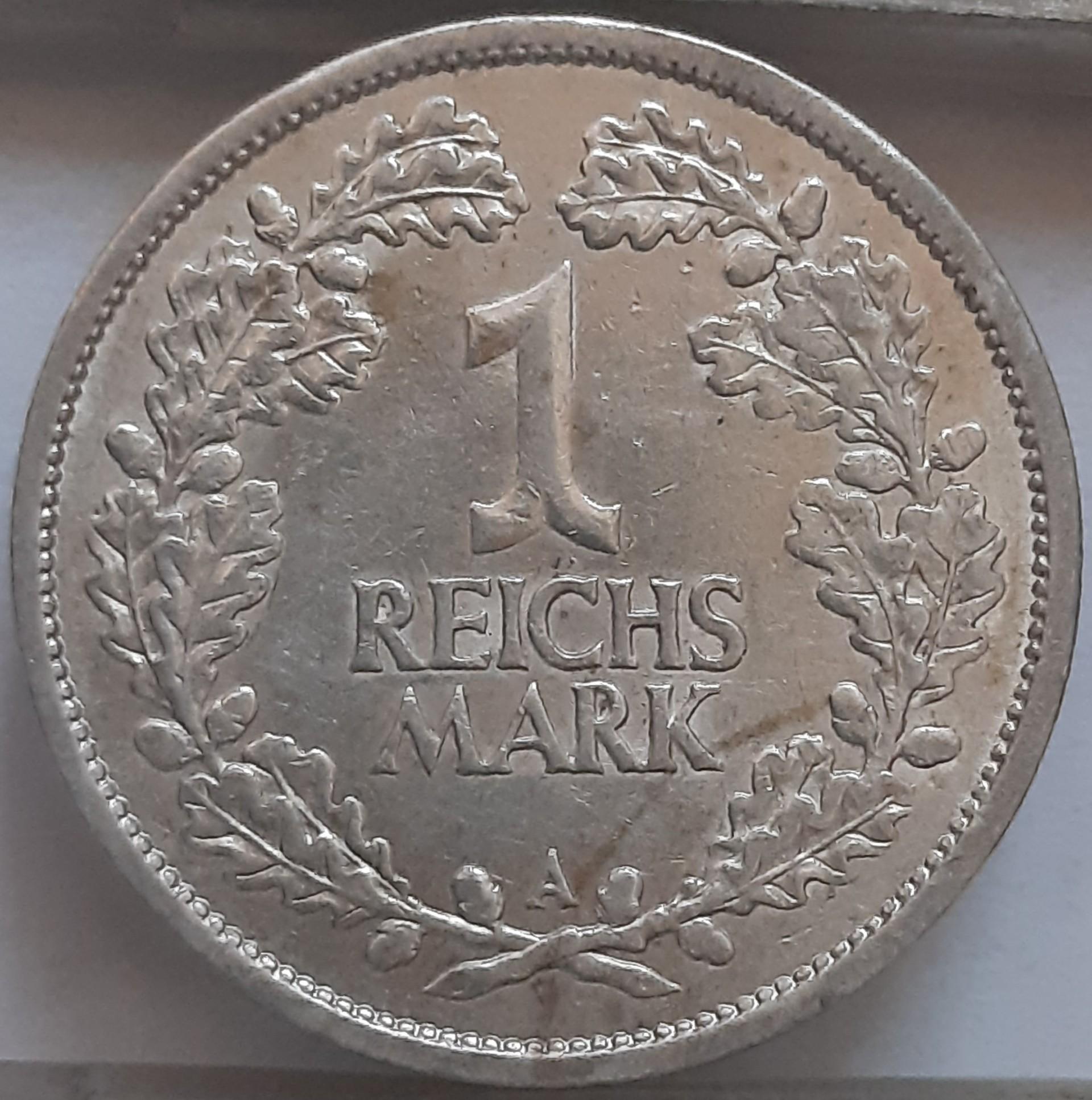 Vokietija 1 Reichsmarkė A 1926 KM#44 (6791)