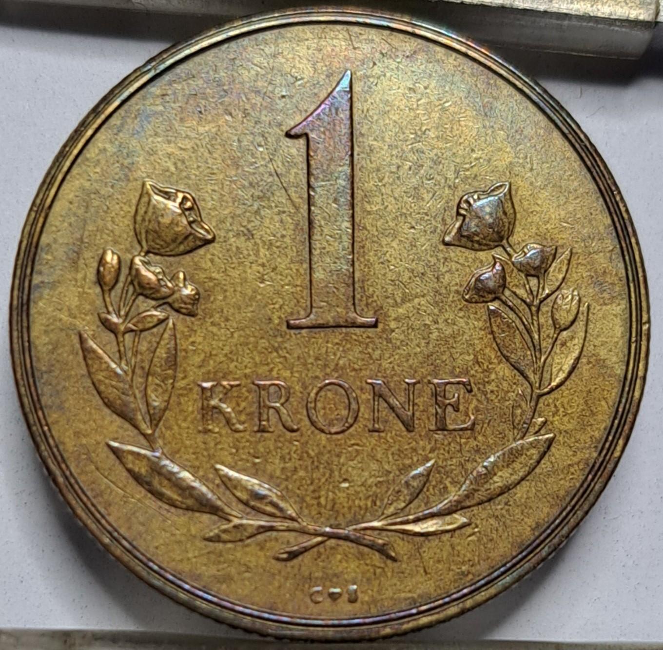 Grenlandija 1 Krona 1957 KM#10 (6616)