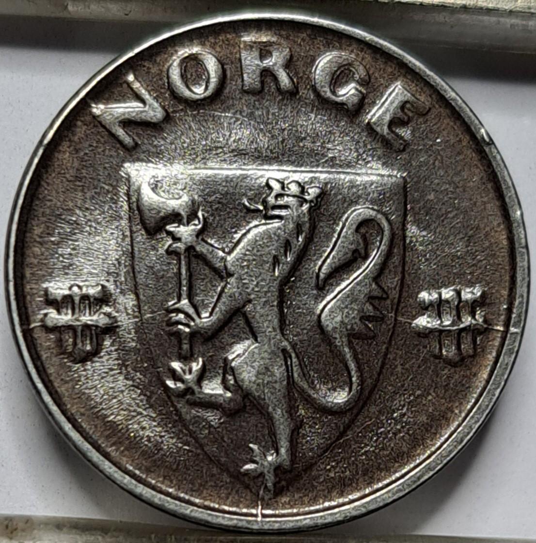 Norvegija 2 erės 1944 KM#394 (6633)