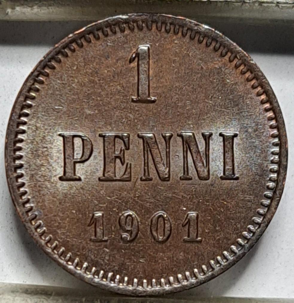 Suomija 1 Pensas 1901 KM#13 (6640)