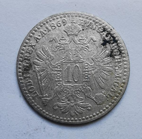 Austrija 10 kreuzer 1869