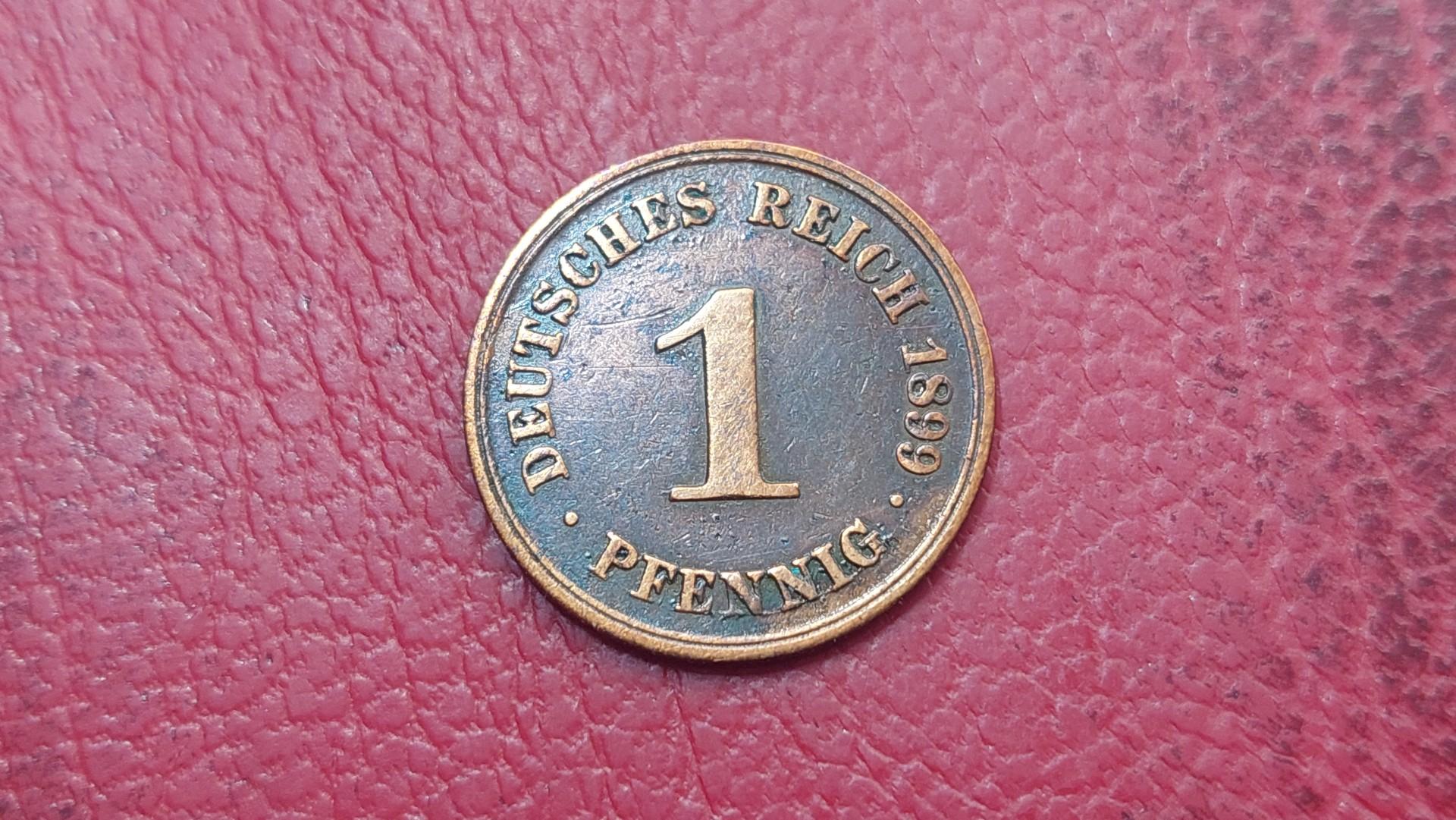 Vokietija 1 pfenigas, 1899A KM# 10