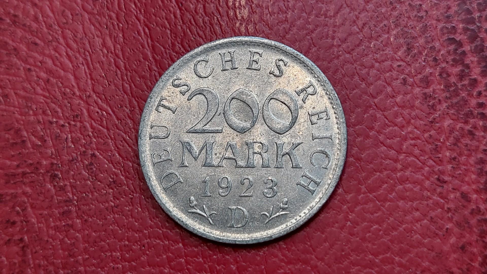 Vokietija 200 markių, 1923D KM# 35