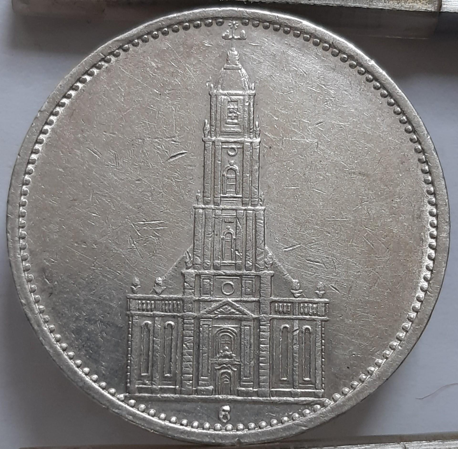 Vokietija 5 Reichsmarkės G 1934 KM#83 (6668)