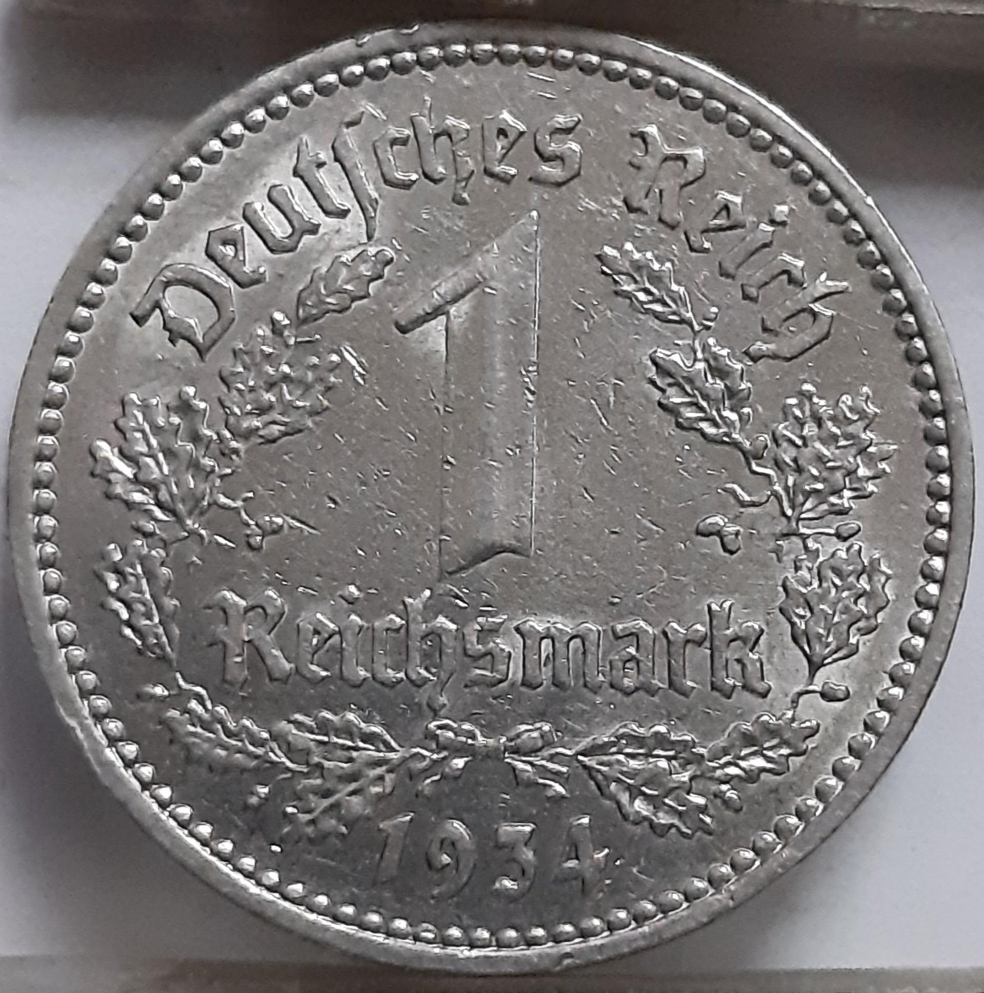 Trečiasis Reichas 1 reichsmarkė 1934 (6851)