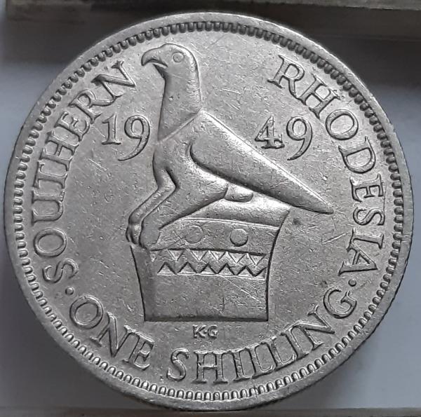 Pietų Rodezija 1 šilingas 1949 KM#22 (6598)