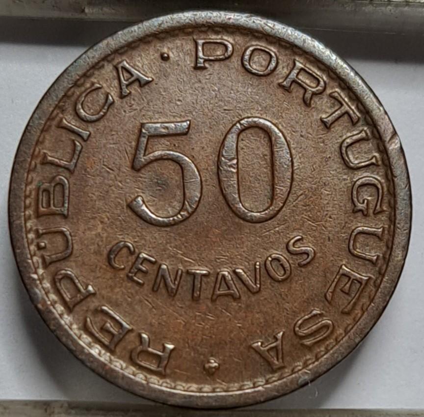 Mozambikas 50 Centavų 1957 KM#81 (6868)