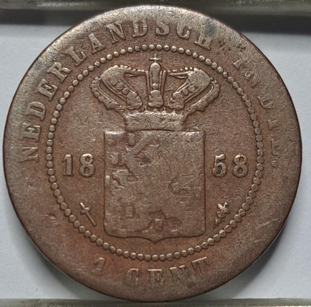 Nyderlandų Rytų Indijos 1 centas 1858 KM#307 (6948)