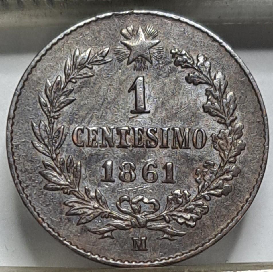 Italija 1 čentezimas M 1861 KM#1 (6946)