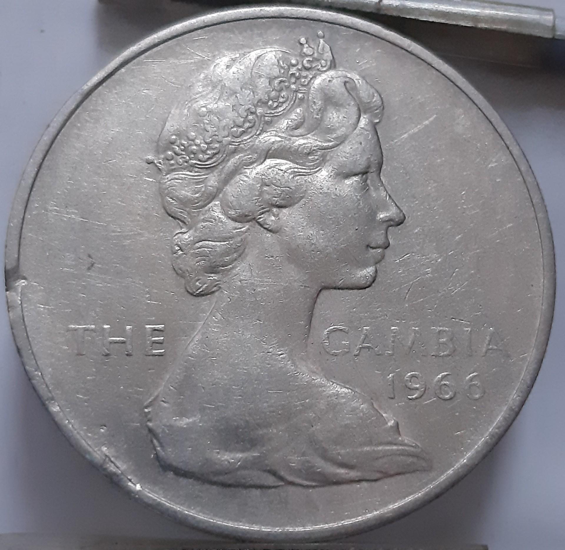Gambija 4 šilingai 1966 KM#6 (7015)