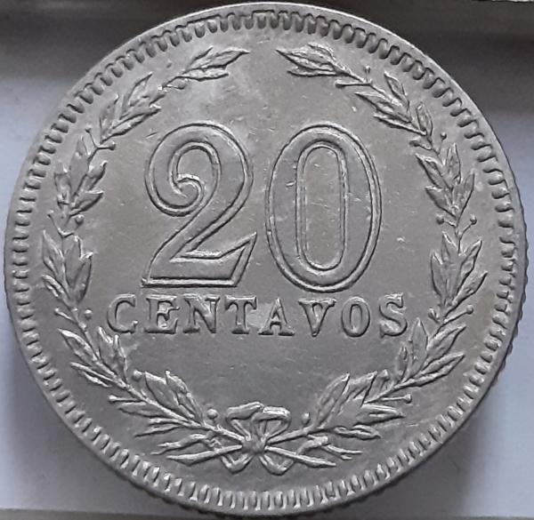 Argentina 20 sentavų 1916 KM#36 (7017)