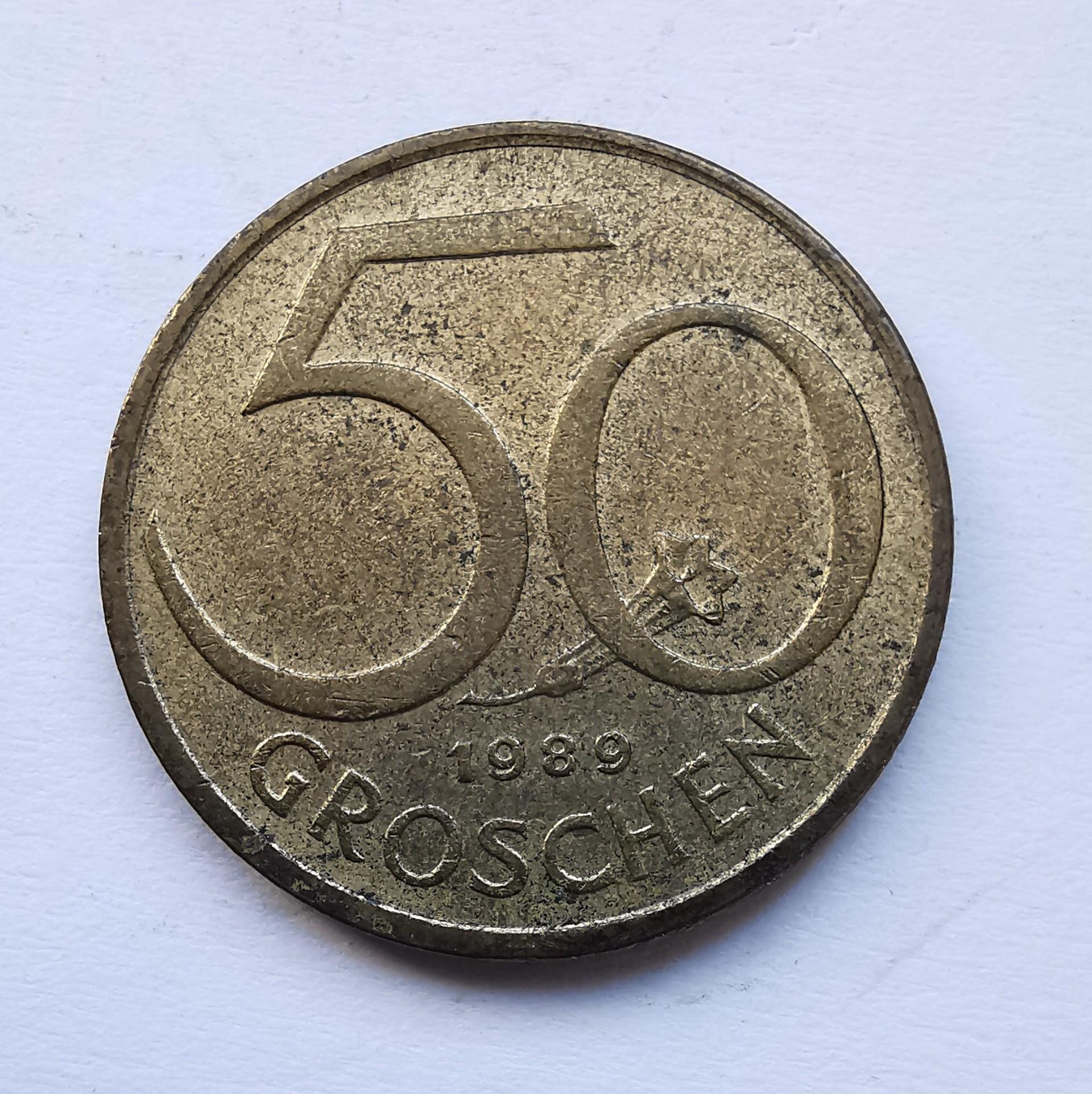 Austrija 50 gr - 1 šilingas 