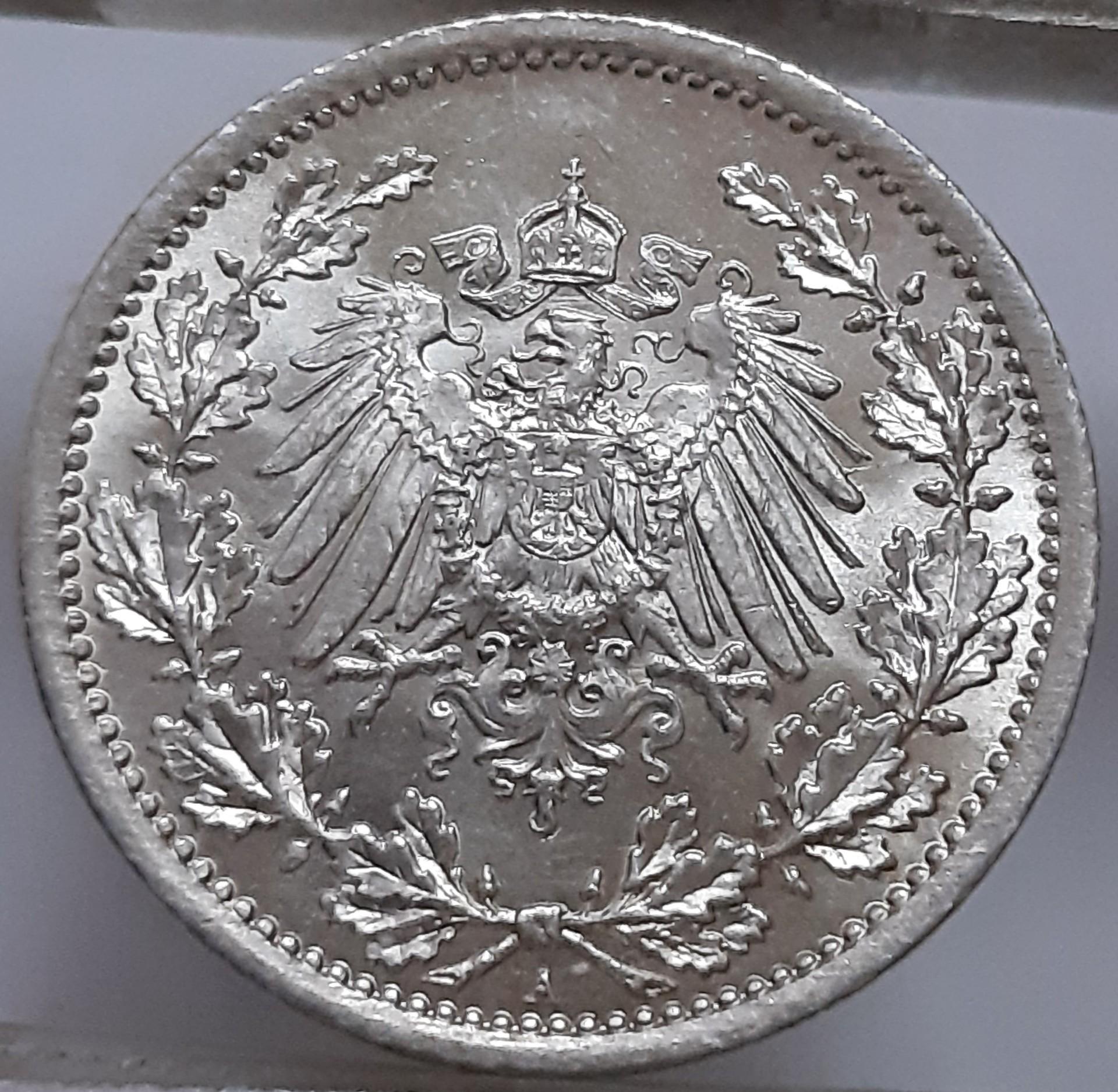 Vokietija 1/2 markės A 1914 UNC KM#17 (7054)