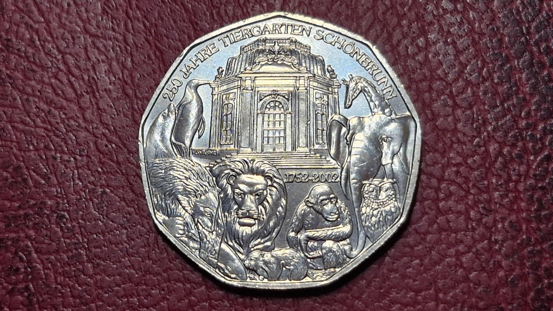 Austrija 5 eurai, 2002 KM# 3091 AG zoologijos sodo