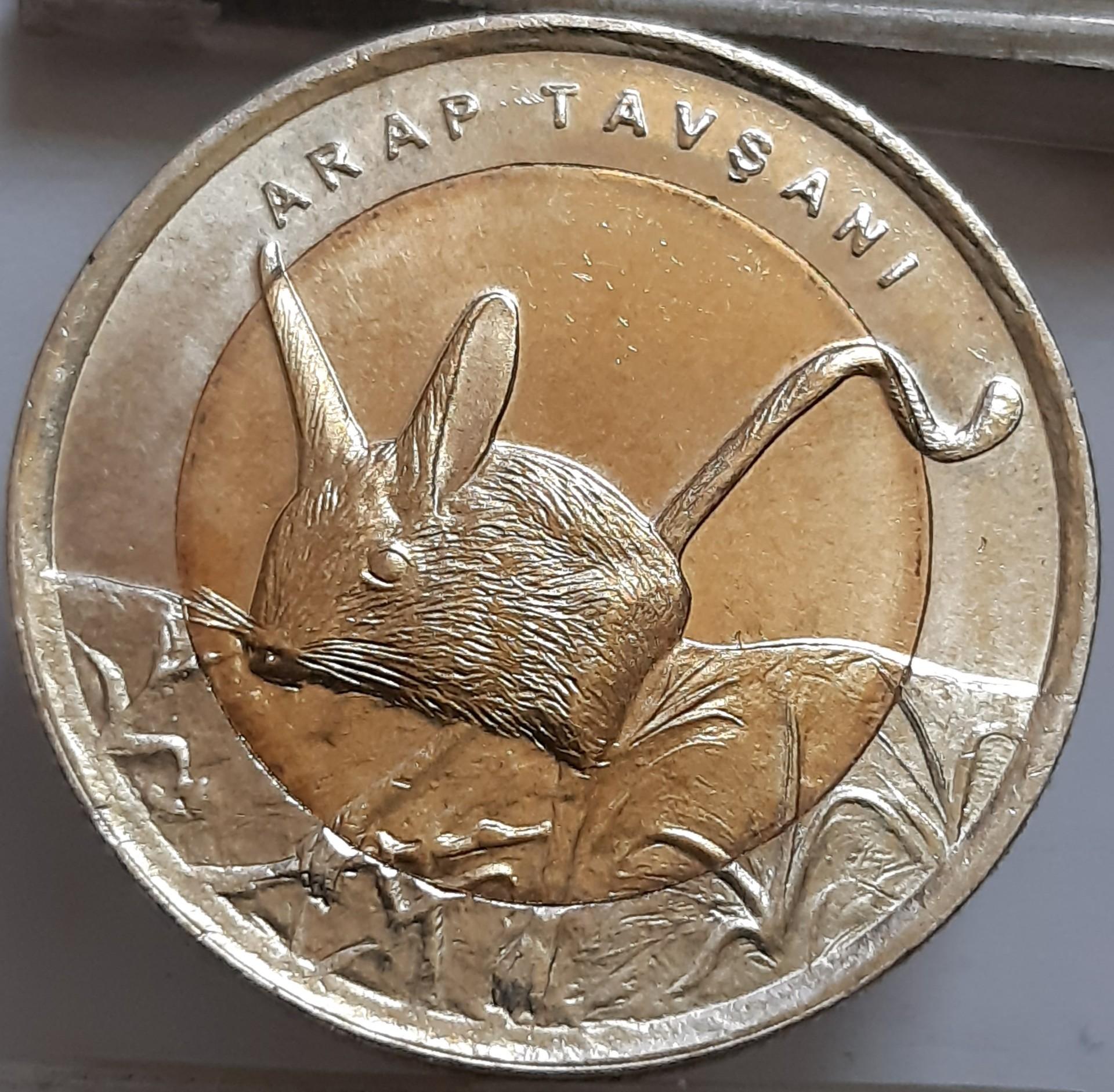 Turkija 1 lira 2016 proginė UC#126 (6804)