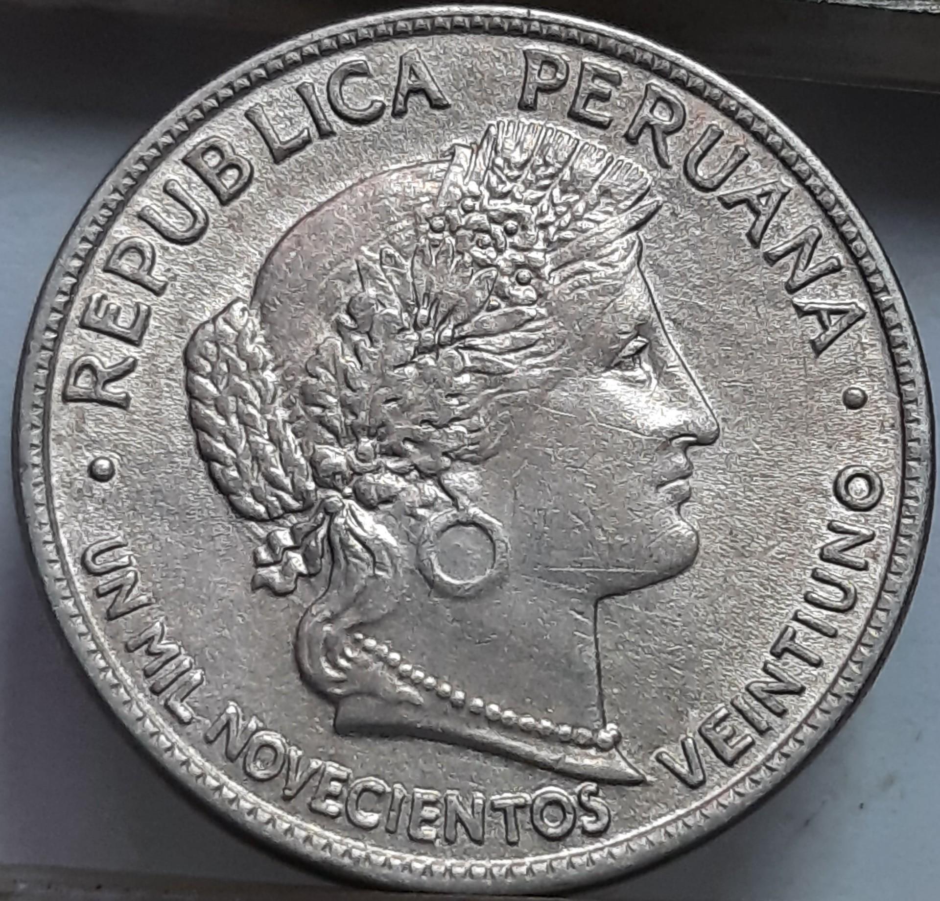 Peru 10 Sentavų 1921 KM#214 (6649)