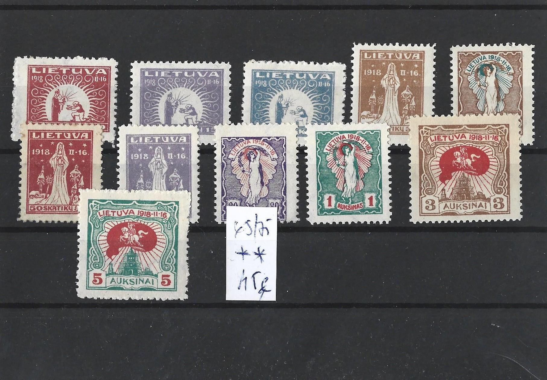 Lietuva 1920 Mi 65-75 mnh