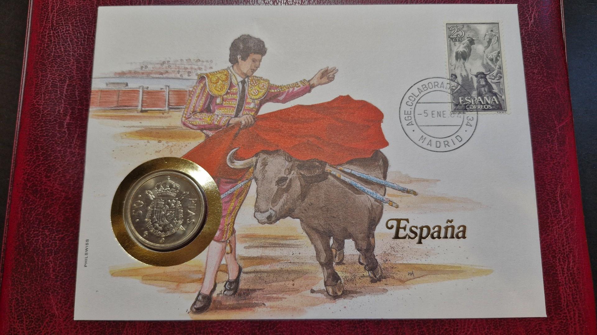 Ispanija 50 pesetų, 1983 KM# 825 Numizmatin. voke