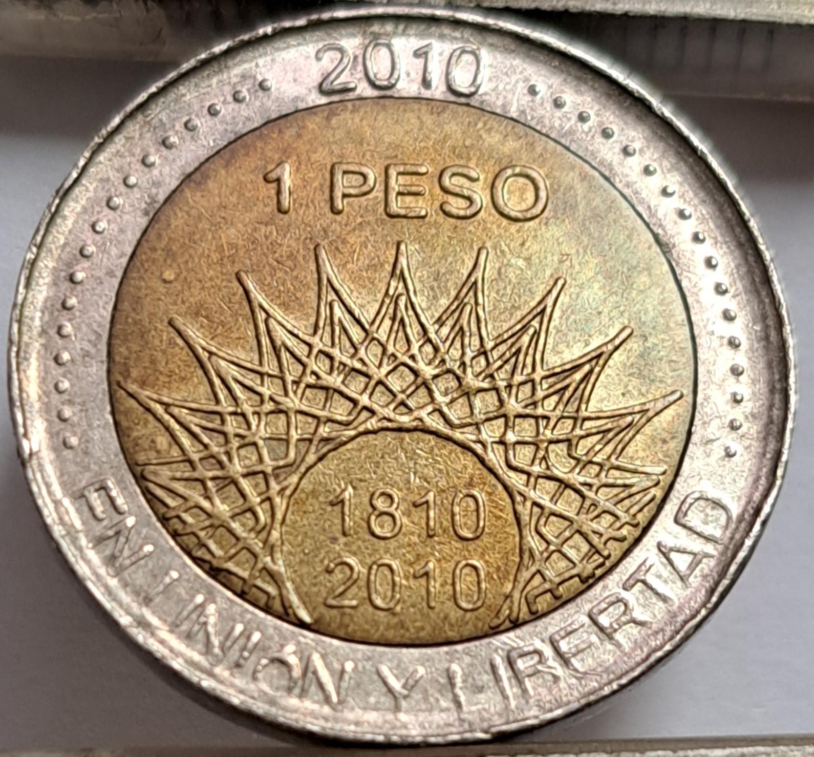 Argentina 1 pesas 2010 proginė KM#158 (7217)