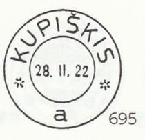 KUPIŠKIS 1939.I.9