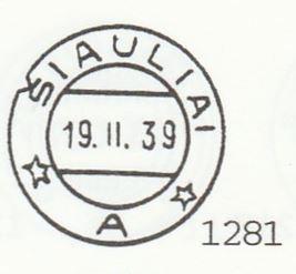 ŠIAULIAI A 1939.II.13