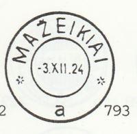 MAŽEIKIAI a 1925.I.7