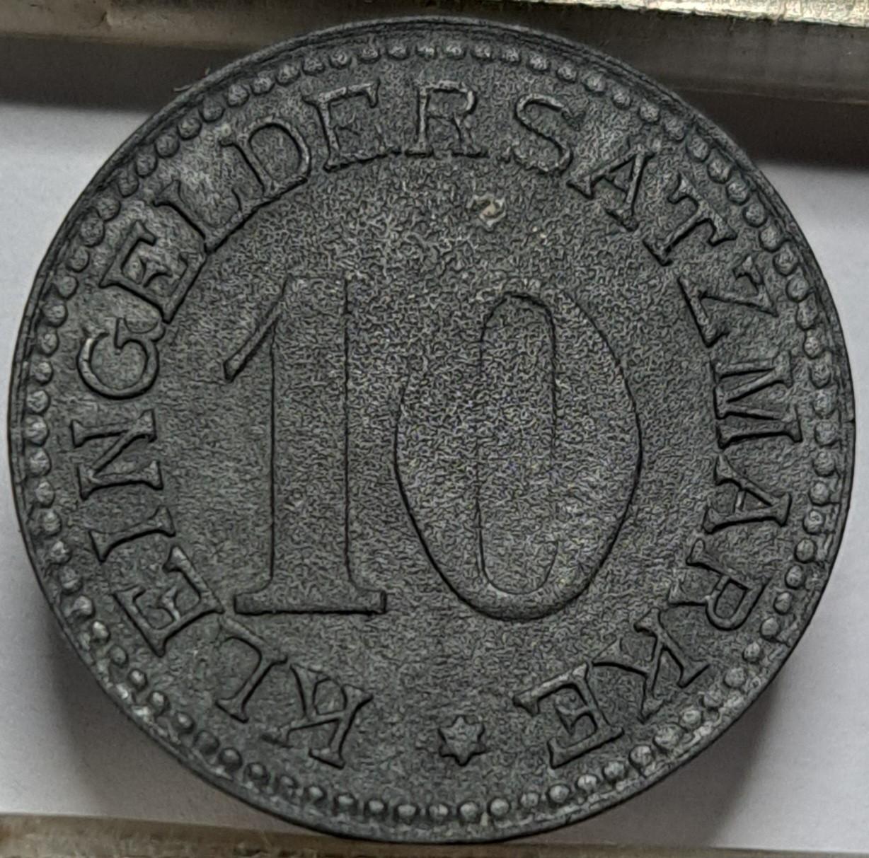 Arnsbergas 10 pfenigų 1917 FW#19.2b N#65192 (7268)