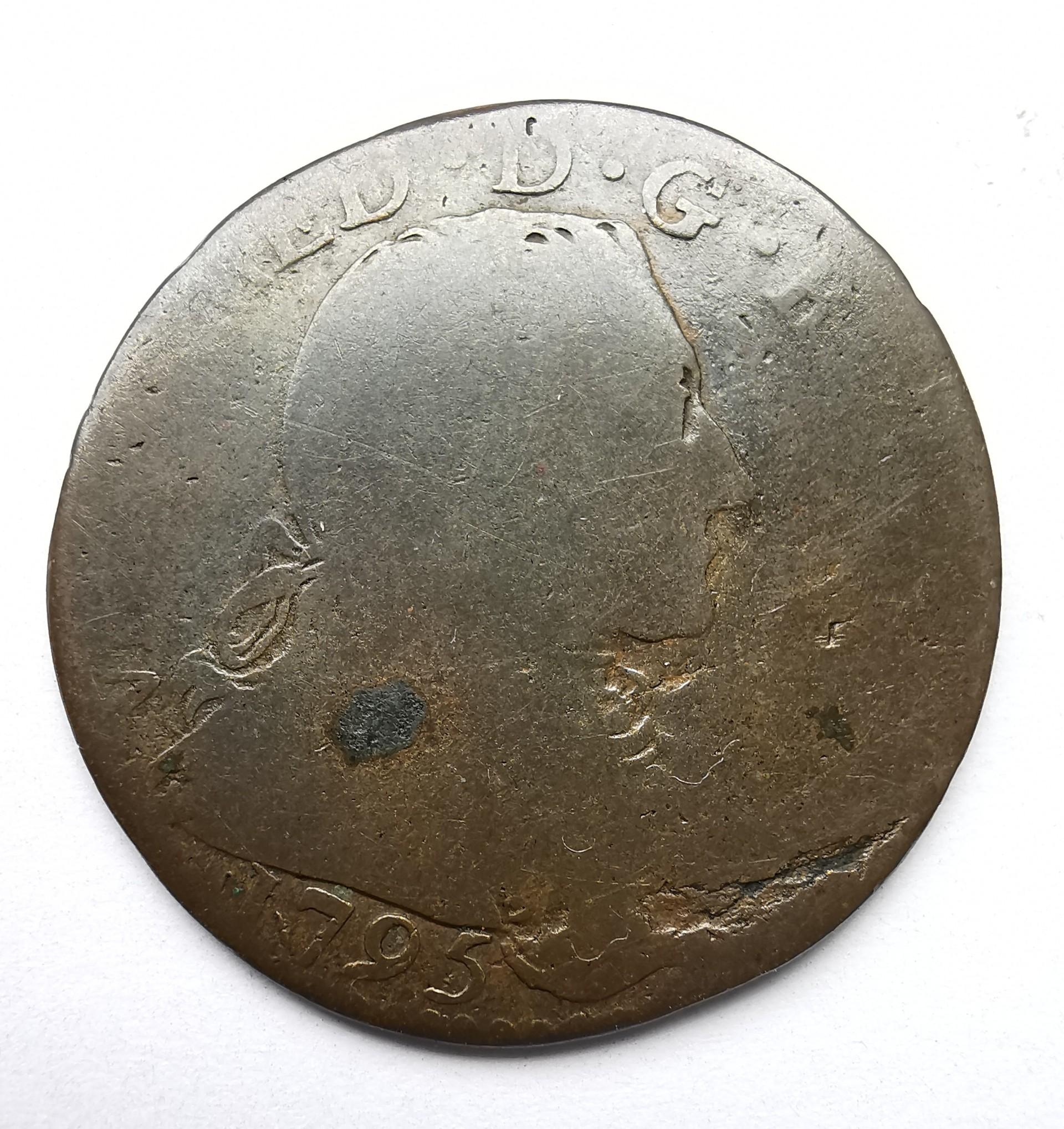 Italija Sardinija 5 soldi 1795