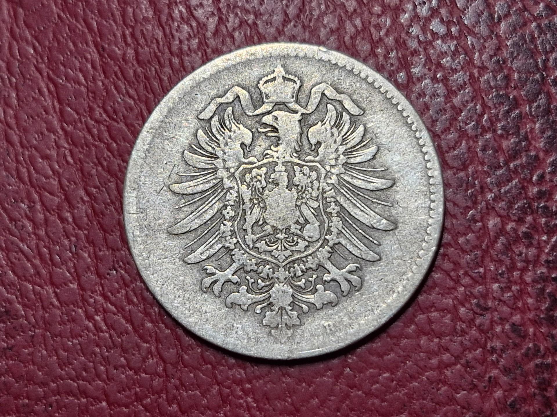 Vokietija 1 markė, 1875B KM# 7 AG 0.900