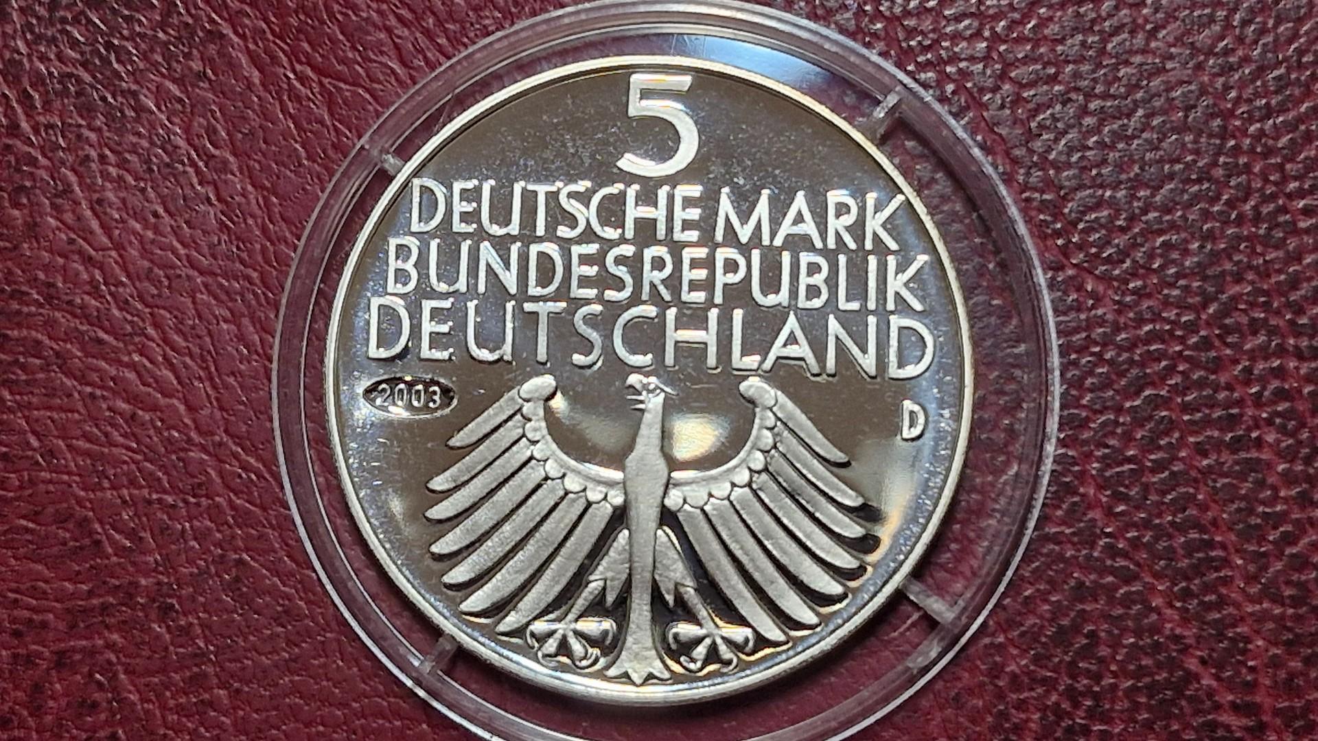 Medalis 5 Deutsche Mark D 2003 Vokietija