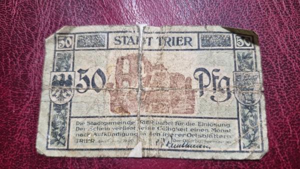 50 Pfennig 1920.06.01 Trier Notgeld Vokietija