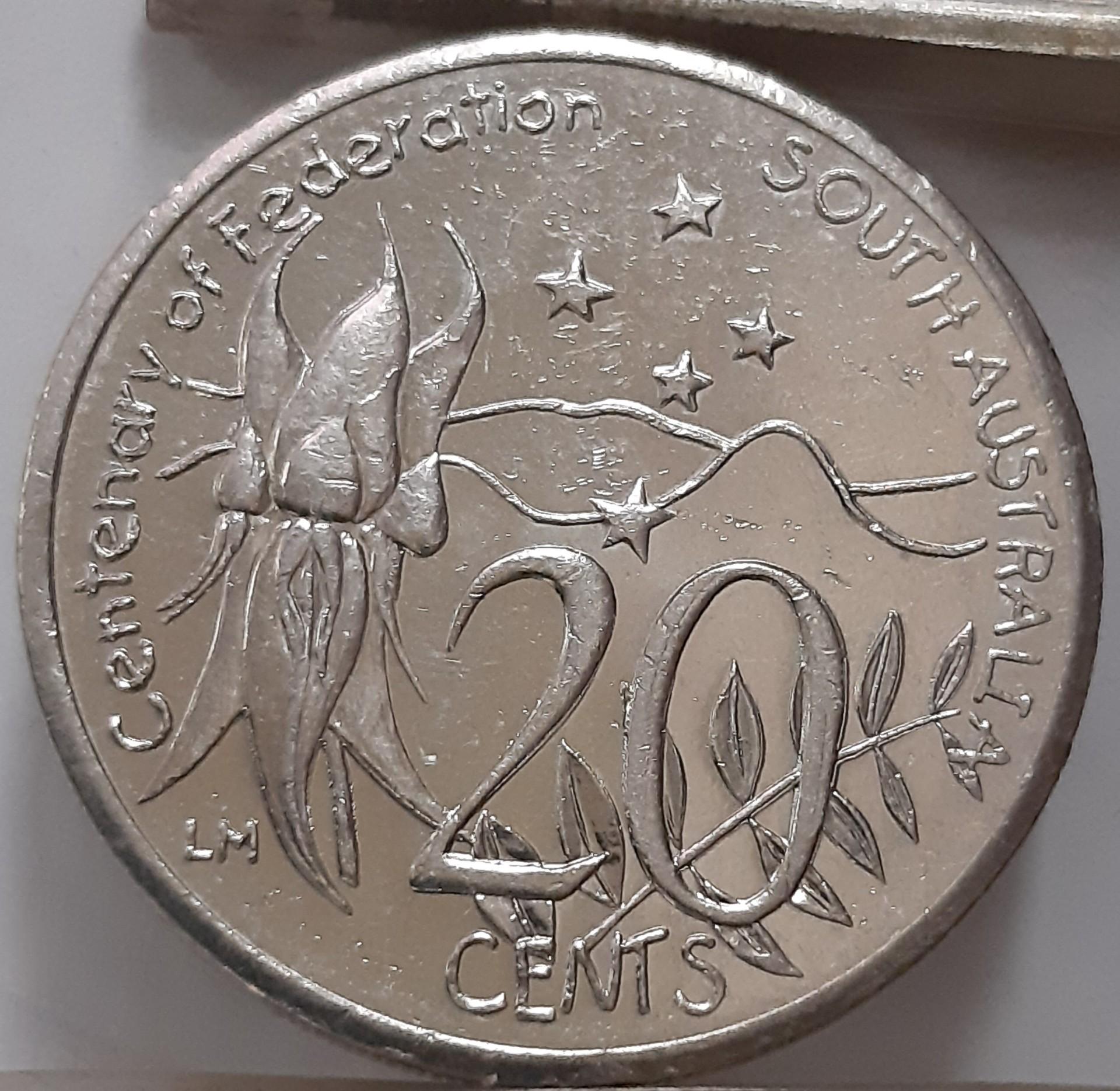 Australija 20 centų 2001 proginė KM#560 (7431)