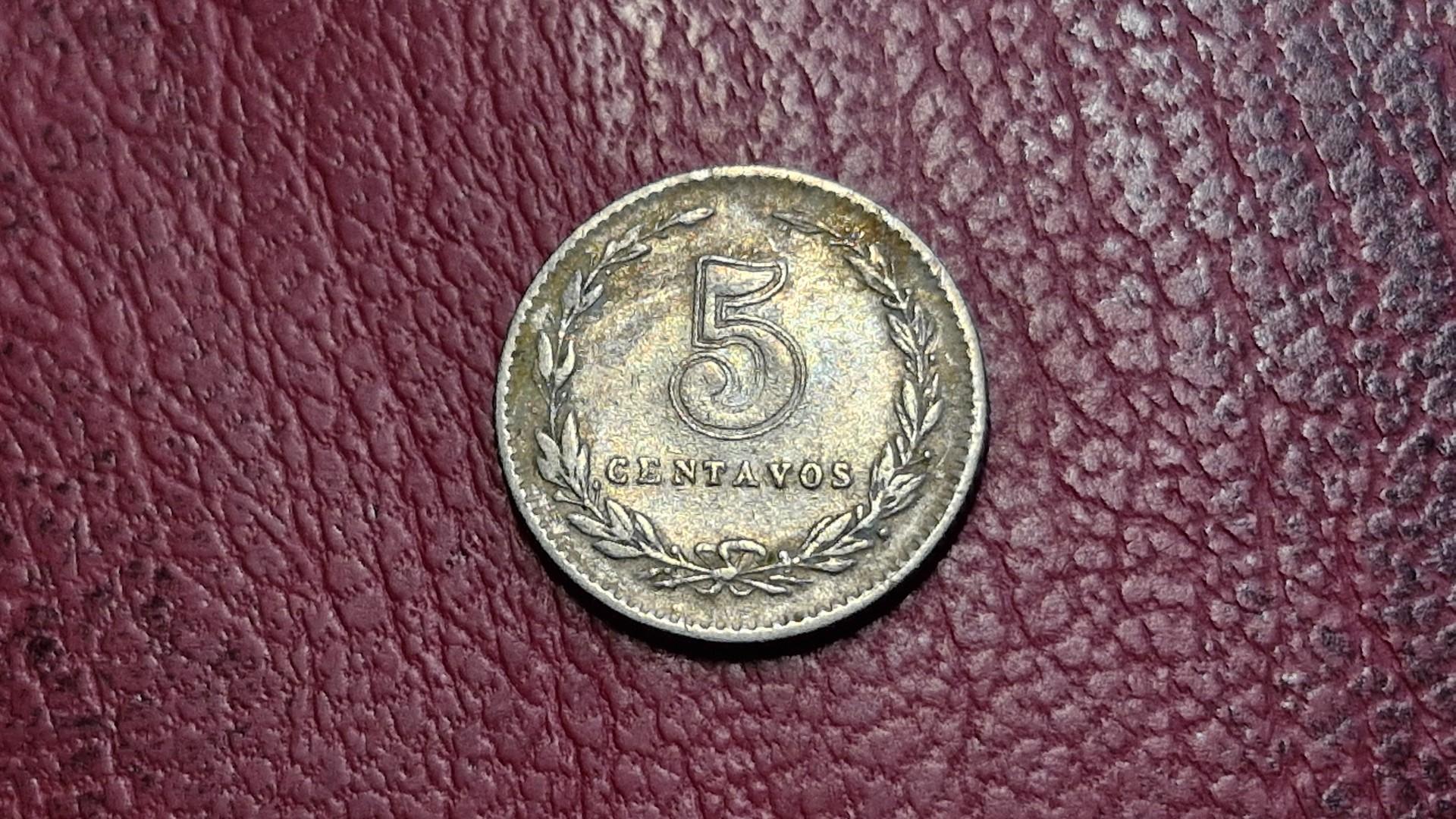 Argentina 5 sentavai, 1942 KM# 34