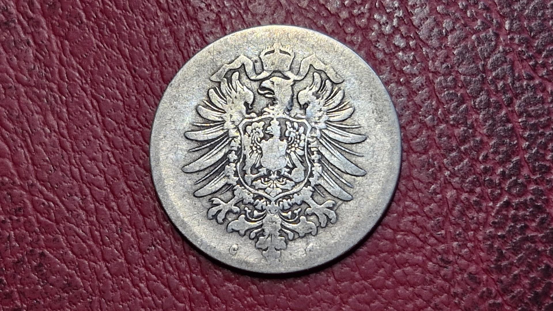 Vokietija 1 markė, 1875C KM# 7 AG 0.900