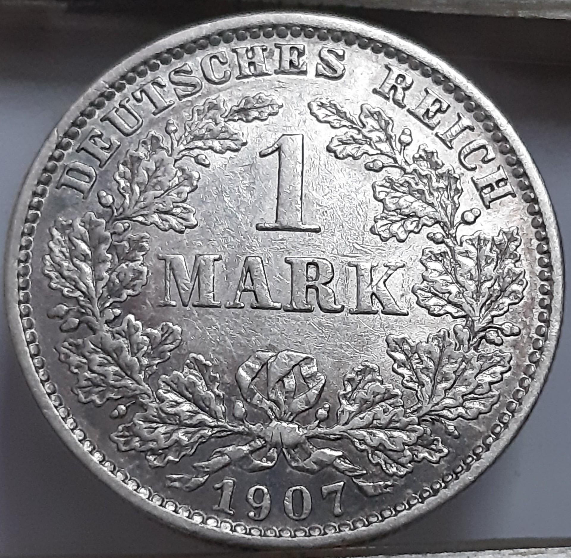 Vokietija 1 markė E 1907 KM#14 (7445)