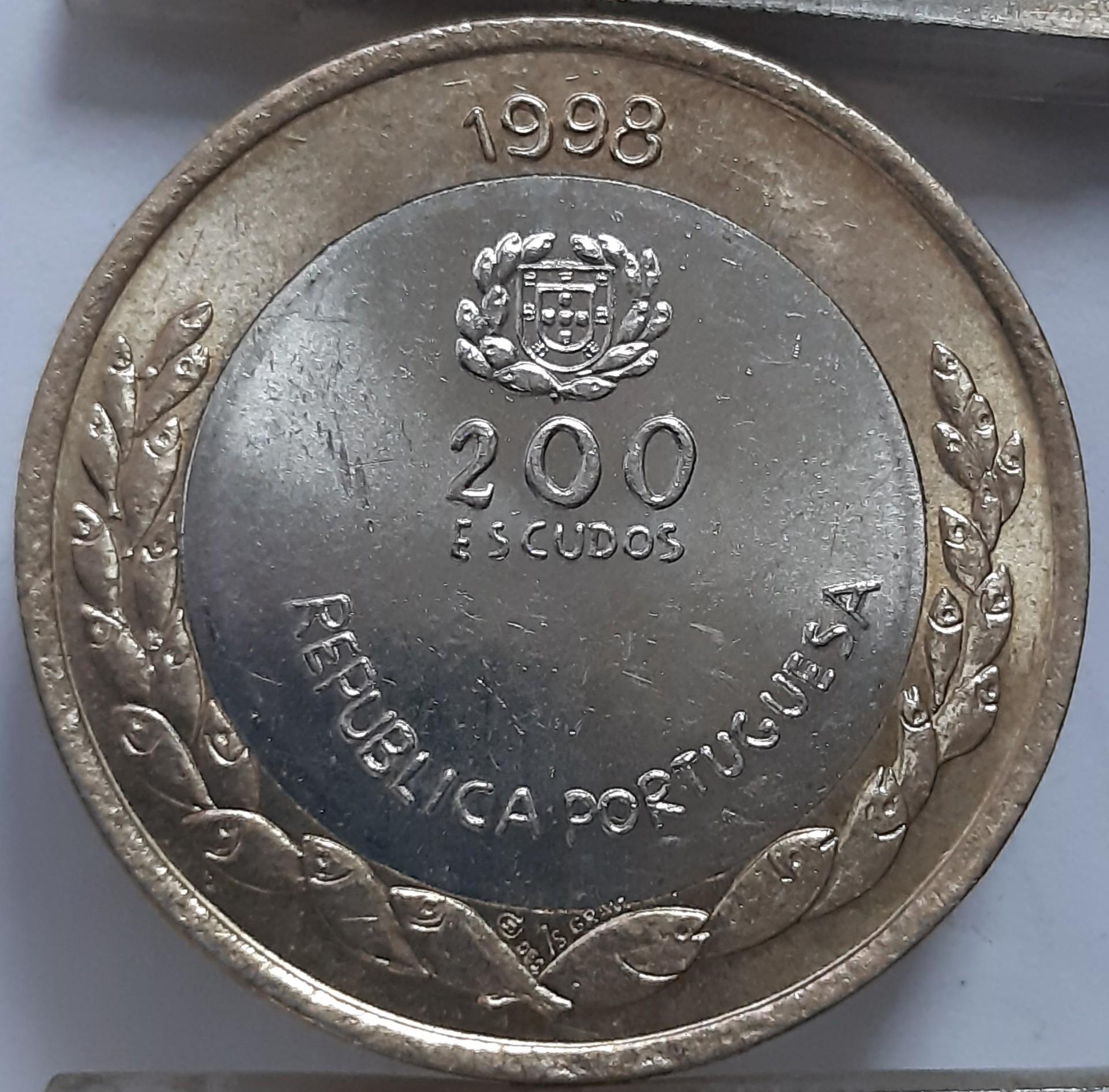 Portugalija 200 eskudų 1998 proginė KM#706 (7333)