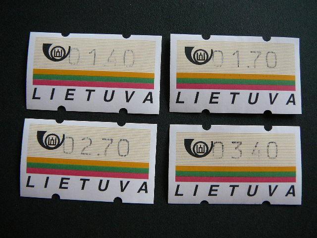 Lietuva 1995 ATM Pasto automatu zenklai MNH