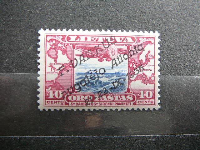 Lietuva 1935 404 F.Vaitkus Oro pastas MNH  #