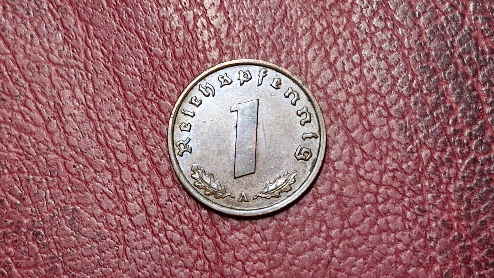 Trečiasis Reichas 1 reichspfenigas, 1940A KM# 89