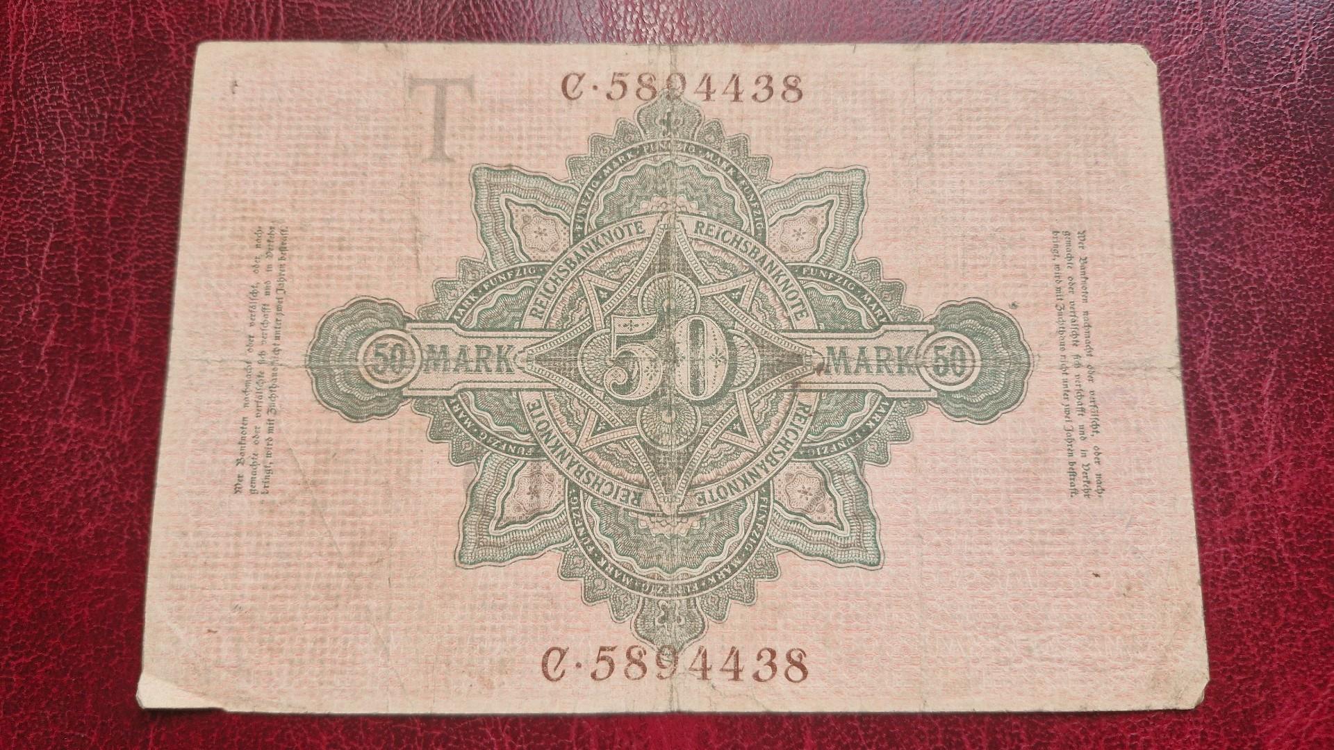 50 Mark 1910.04.21 Vokietija P-41a