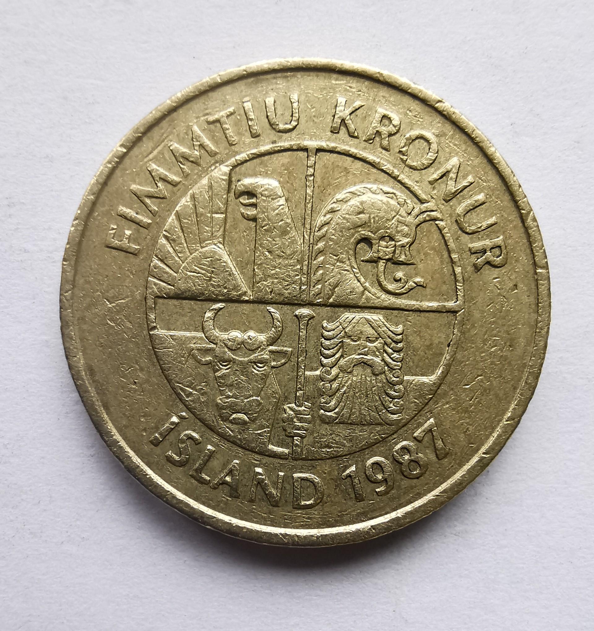 Islandija 50 kronų 1987