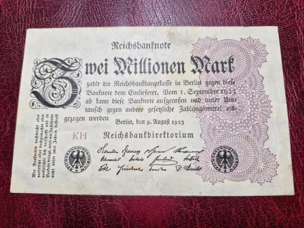 2 Millionen Mark 1923.08.09 Vokietija P-104a.1.AR
