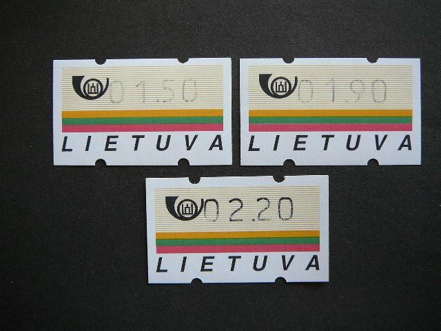 Lietuva 1996 ATM Pasto automatu zenklai MNH #