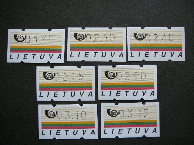 Lietuva 1998 ATM Pasto automatu zenklai MNH #