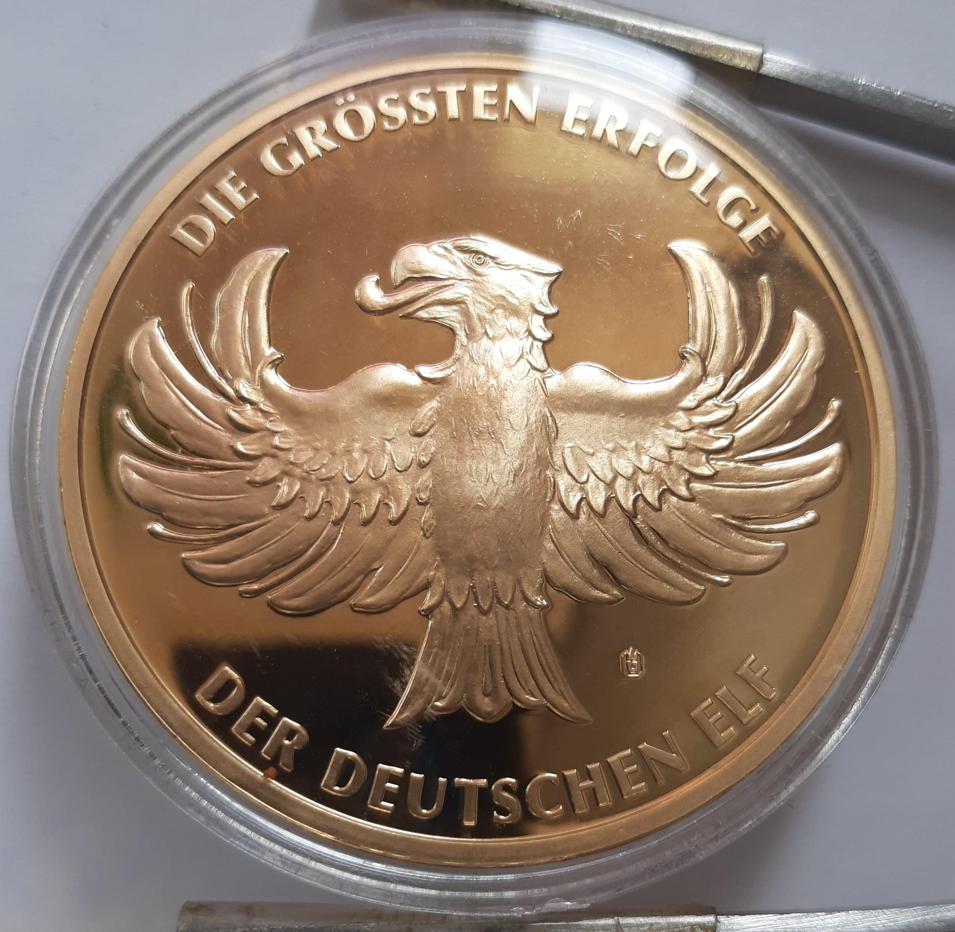 Vokietija futbolo Europos Čempionai 1972 medalis Proof (7751)