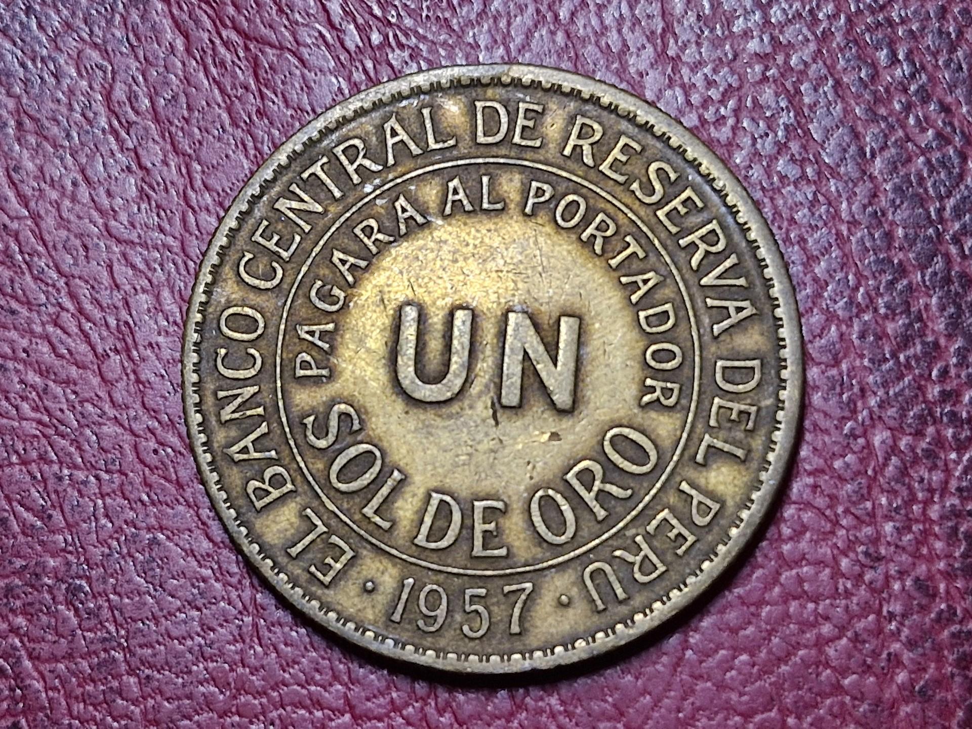 Peru 1 solis, 1957 KM# 222