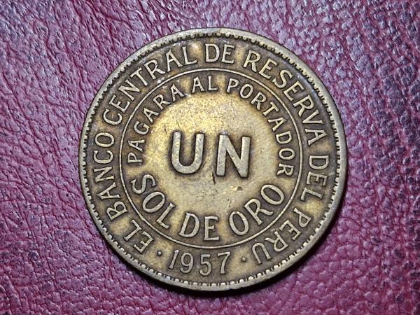 Peru 1 solis, 1957 KM# 222